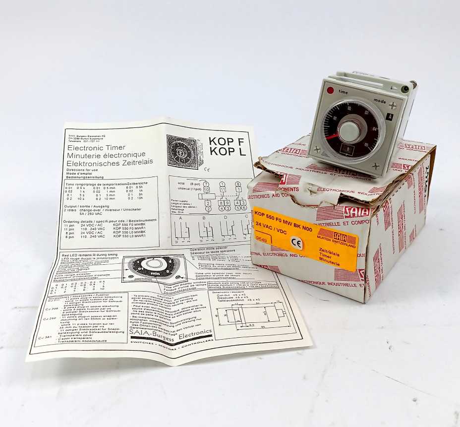 Saia-Burgess KOP 550 F0 MW BK N00 Electronic Timer KOP F KOP L