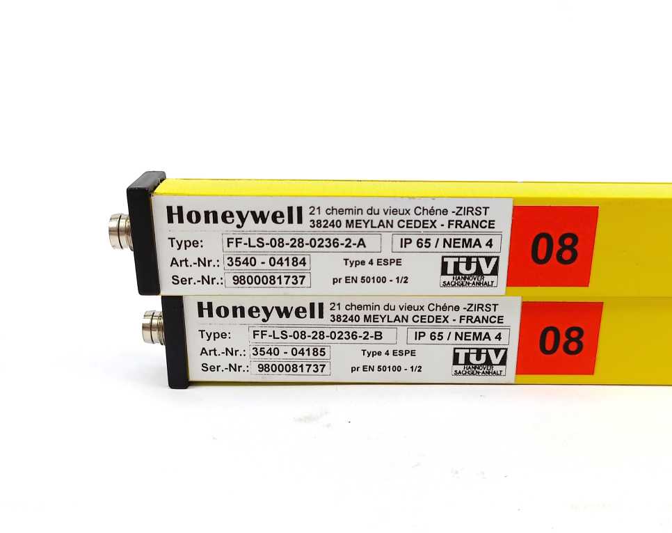Honeywell FF-LS082802362 A+B Light Curtain 2 Pcs. Set + Control Unit