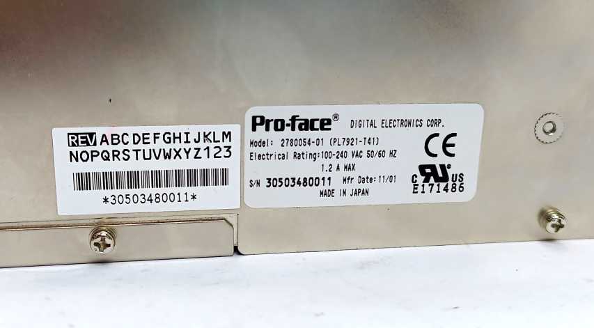 Pro-Face PL7921-T41 2780054-01 PL-x920 Series Touch Screen Panel