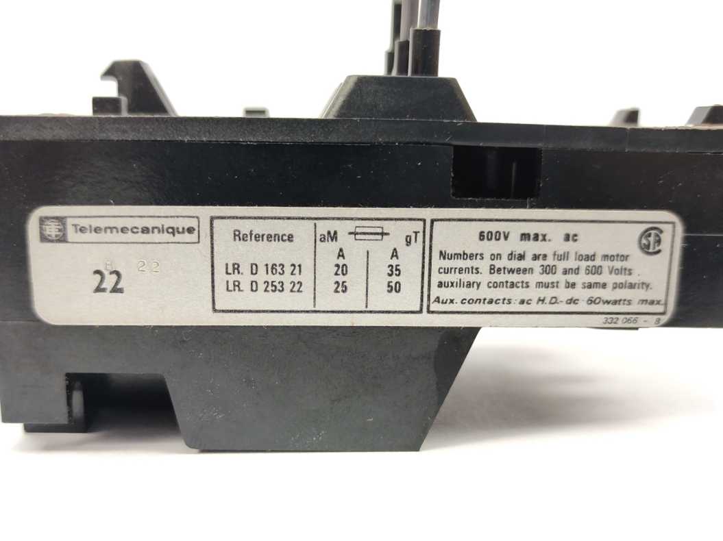 TELEMECANIQUE LR1-D25322 OVERLOAD RELAY