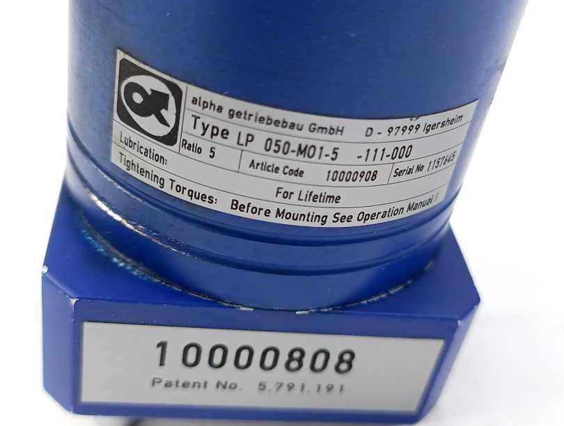 Alpha LP050-M01-5-111-000 Gear Box