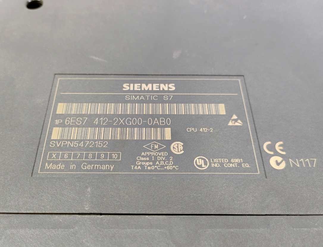 Siemens 6ES7412-2XG00-0AB0 CPU 412-2 144KB, W: 700-952-0KF00 Card