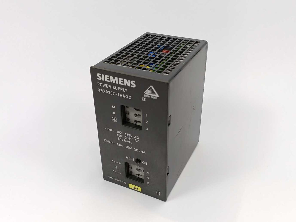 Siemens 3RX9307-1AA00 POWER SUPPLY, INPUT VOLTAGE 102-132V