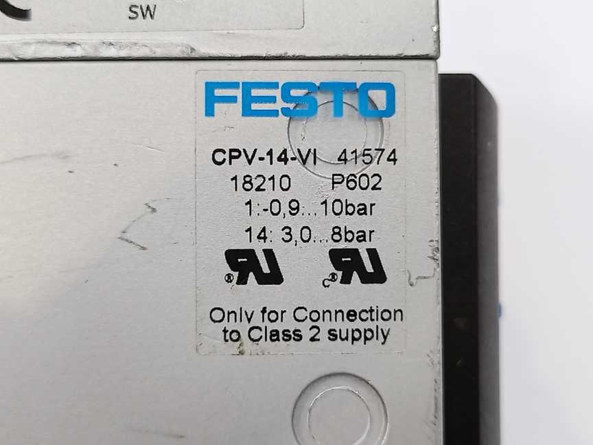 Festo 18210 CPV14-VI Valve Terminal, w/ 18268, 163894, 2x: 161361