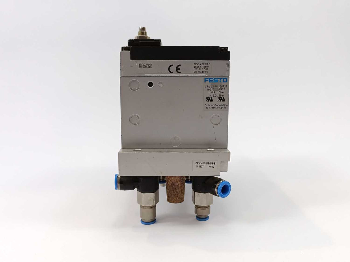 Festo 18210 CPV14-VI Valve Terminal, w/ 18262, 152427,161361