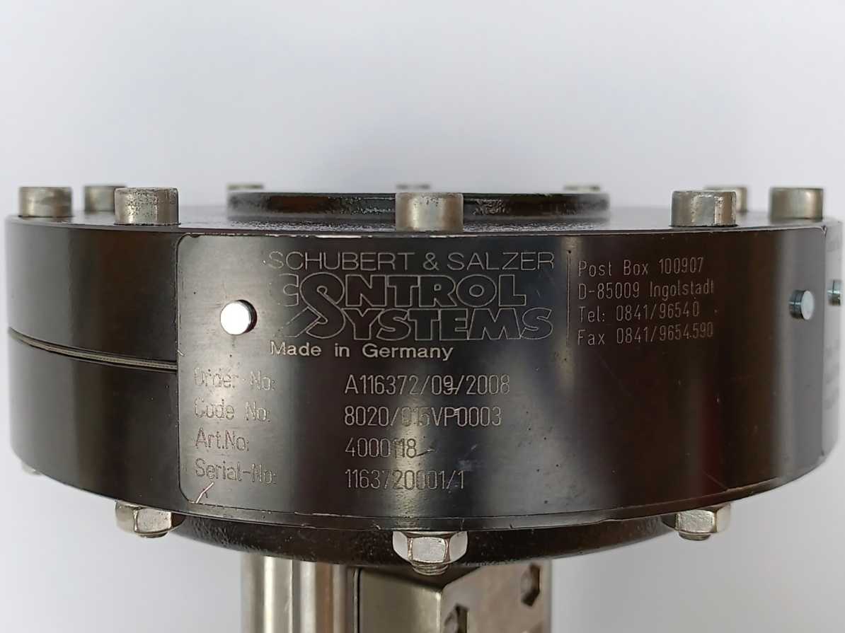 Schubert & Salzer control systems 8020/015VP0003 Type 8020 – Sliding gate valve