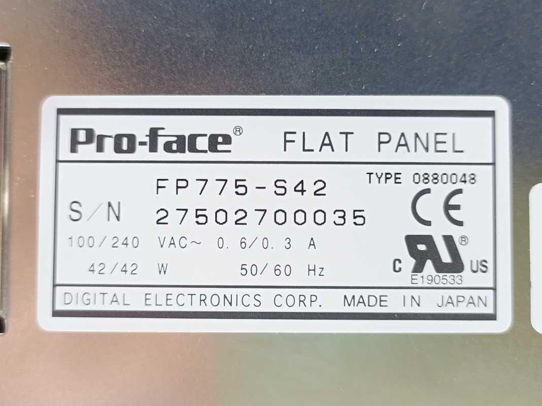 Pro-Face FP775-S42 Flat Panel Monitor