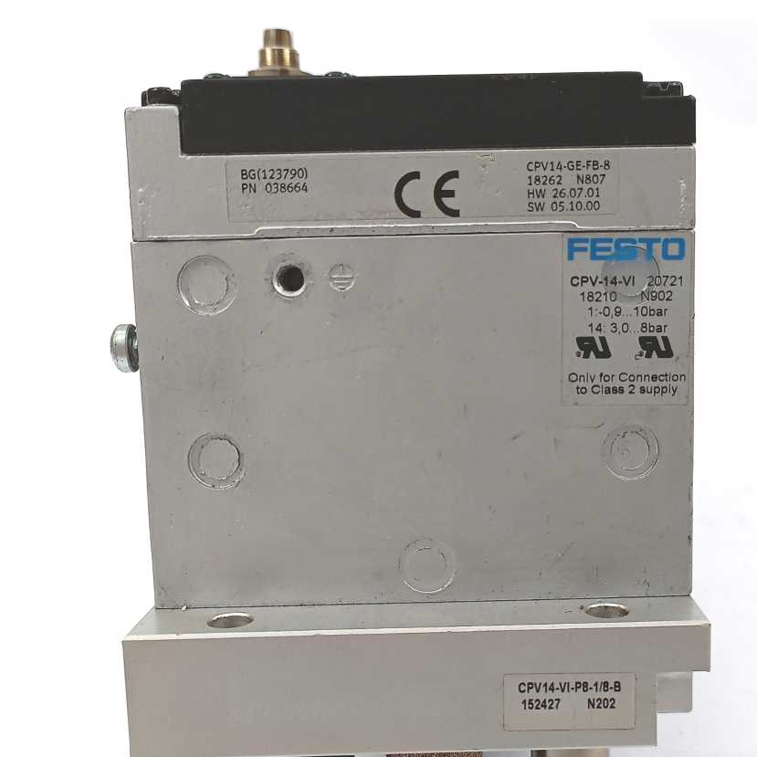 Festo 18210 CPV14-VI Valve Terminal, W/ 18262, 152427, 159615