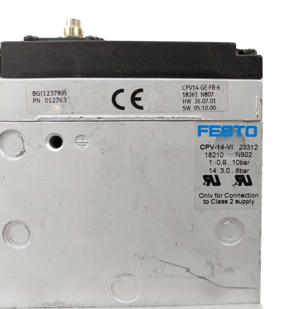 Festo 18210 CPV14-VI Valve Terminal, W/ 18261, 152426, 159615