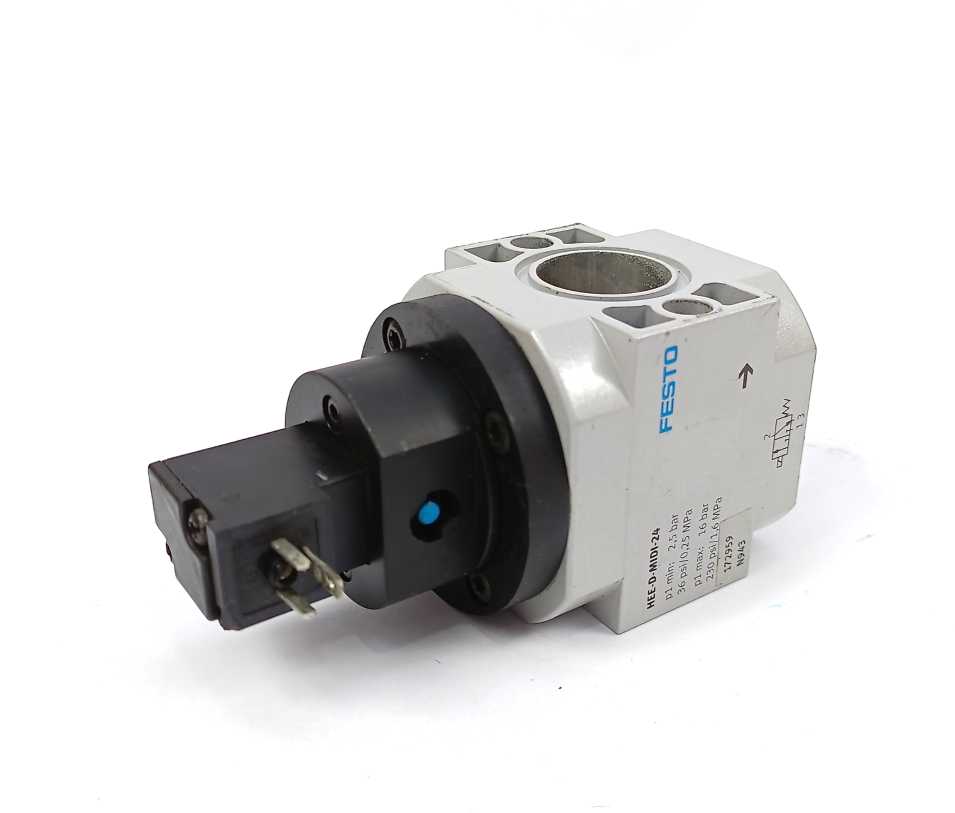 Festo 172959 HEE-D-MIDI-24 On/off Valve w/ 364665 MSEB-3-24VDC