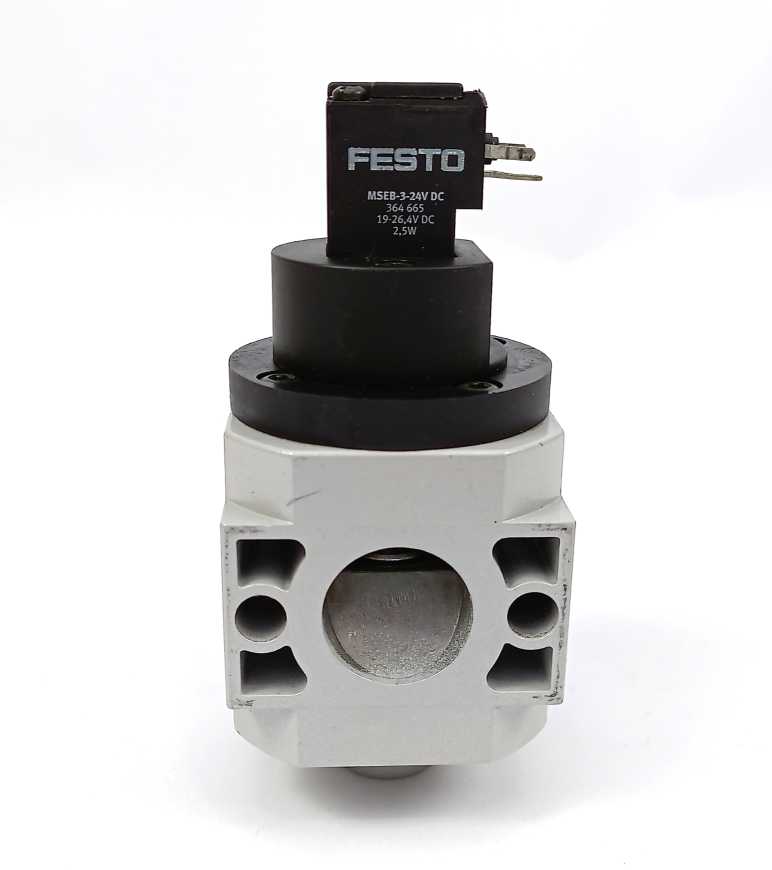 Festo 172959 HEE-D-MIDI-24 On/off Valve w/ 364665 MSEB-3-24VDC