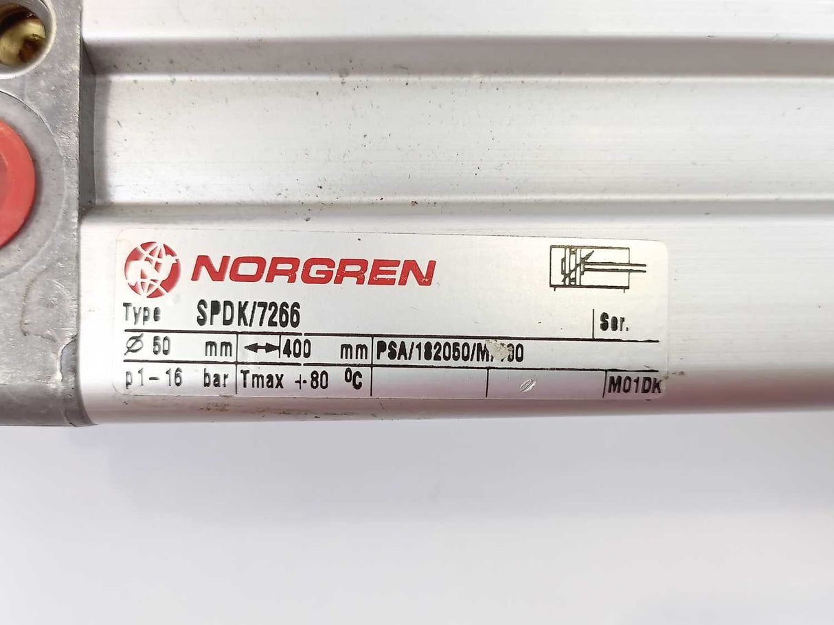 NORGREN SPDK/7266 50mm, 400mm, p1 -16bar, Tmax +80c, M01DK