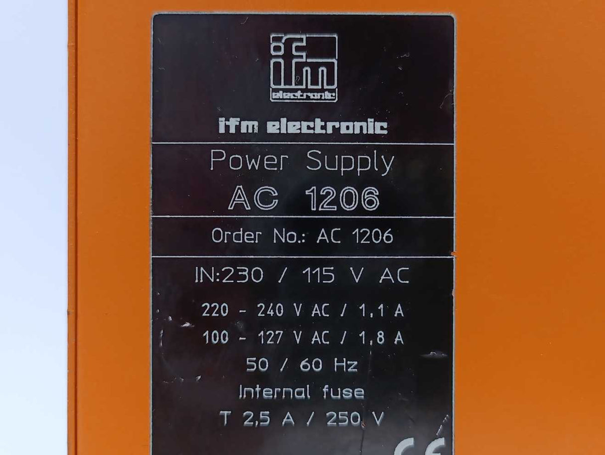 Ifm Electronic AC 1206 IN: 230/115V AC, OUT: 29,5...31,6V, DC/2,8A
