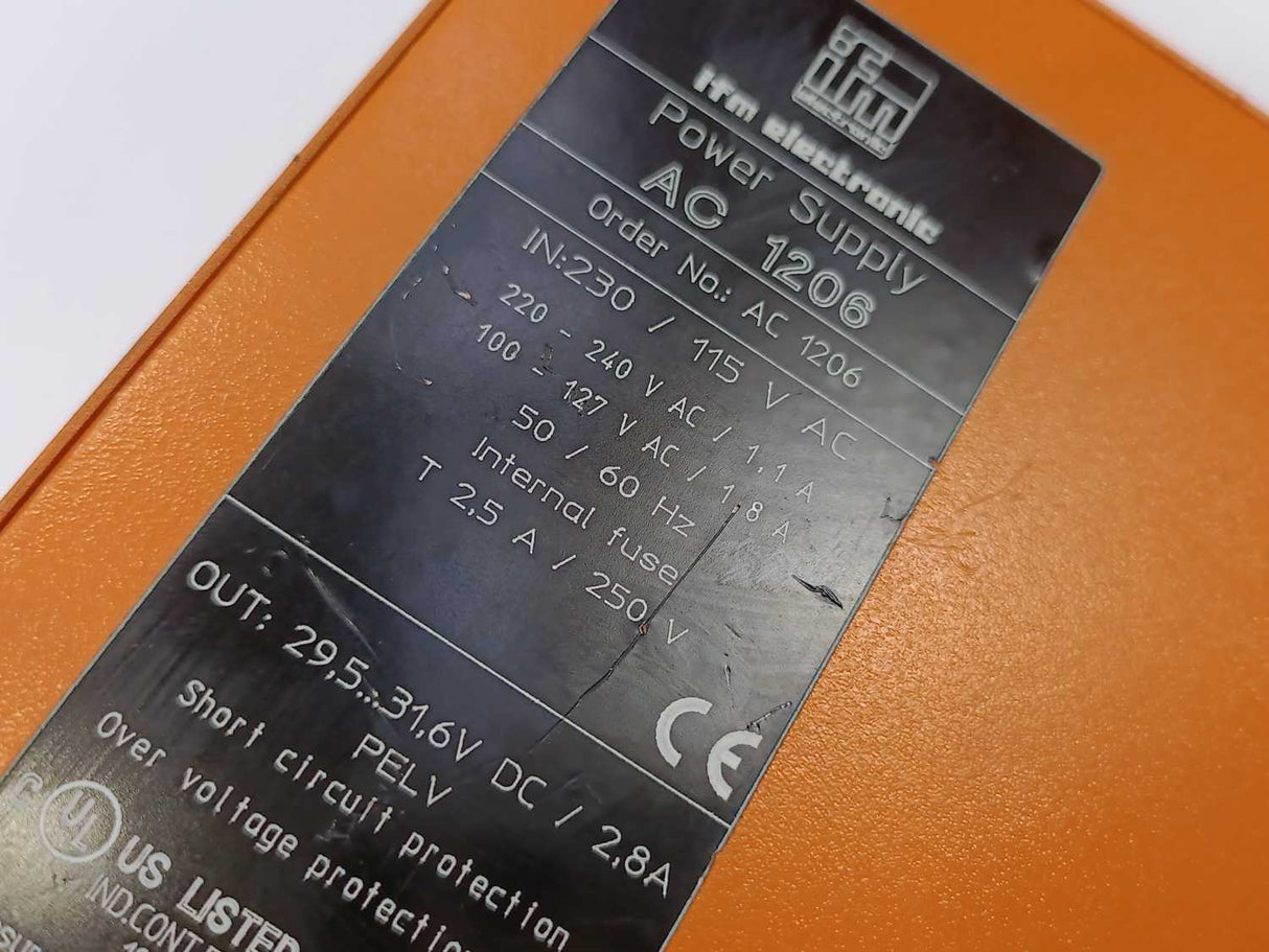 Ifm Electronic AC 1206 IN: 230/115V AC, OUT: 29,5...31,6V, DC/2,8A
