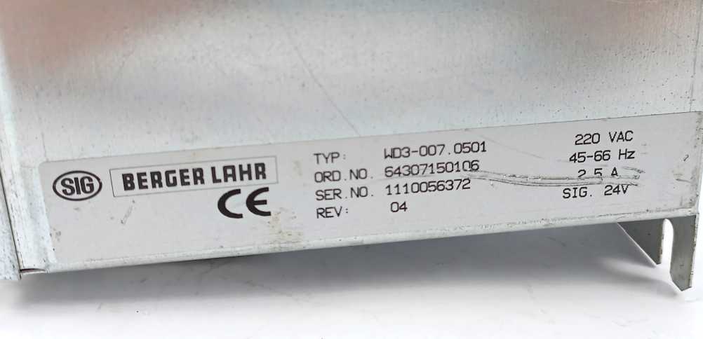 berger Lahr WD3-007.0501 Servo Drive