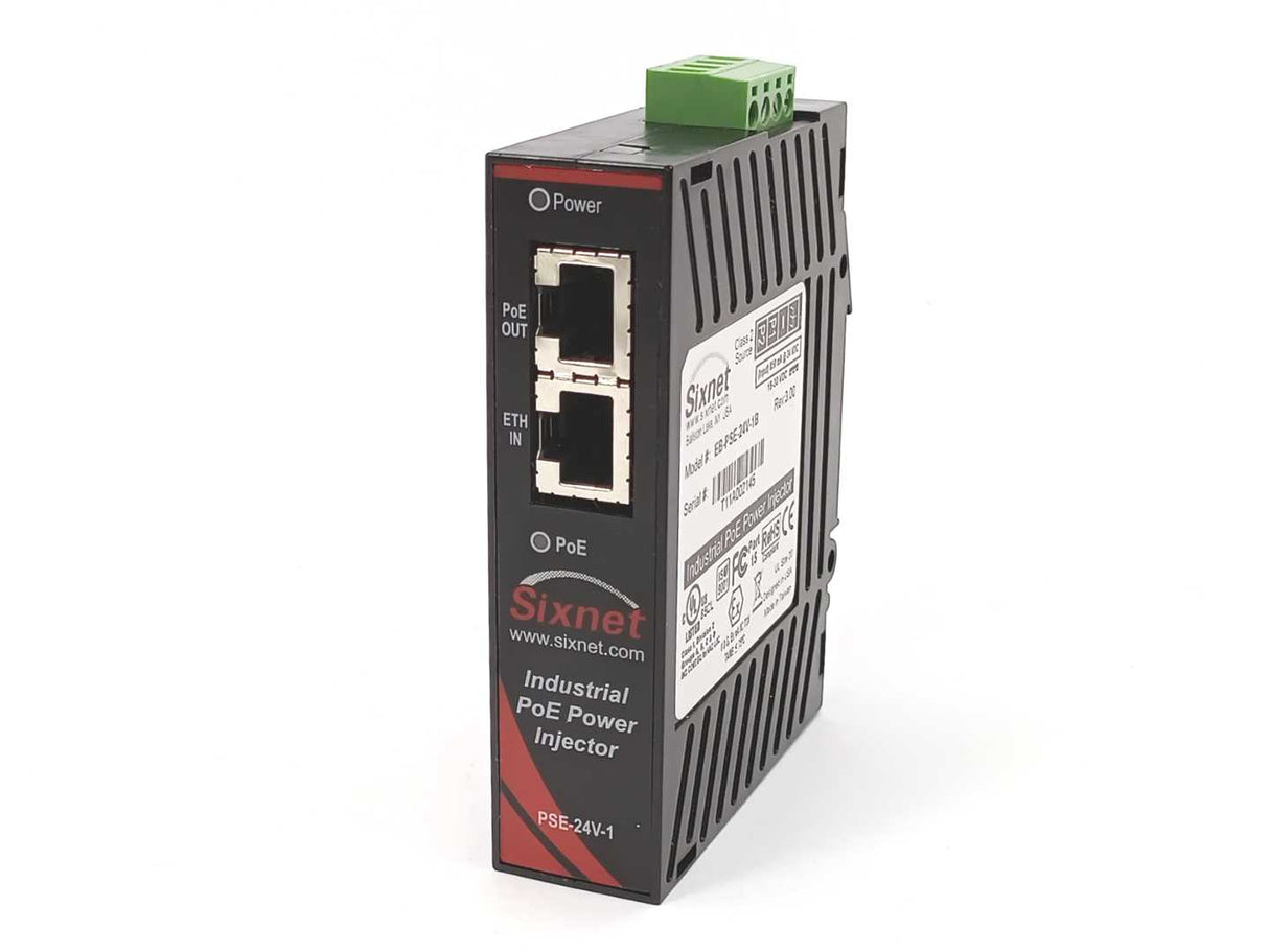 Sixnet EB-PSE-24V-1B Industrial PoE Power Injector