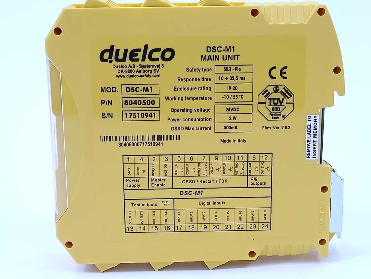 Duelco 8040500 DSC-M1 Main Unit 1103400