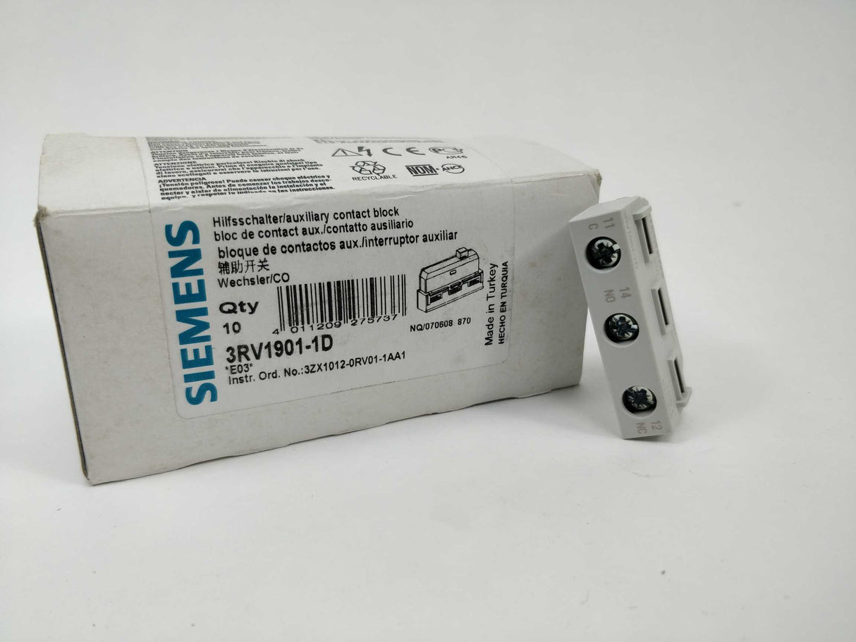 Siemens 3RV1901-1D Auxiliary contact block E03