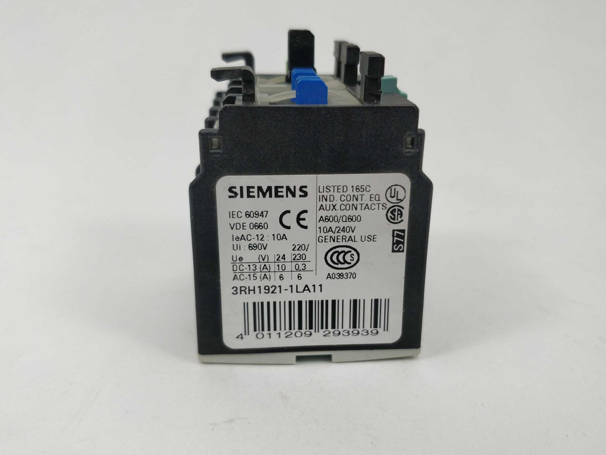 Siemens 3RH1921-1LA11 Auxiliary switch block