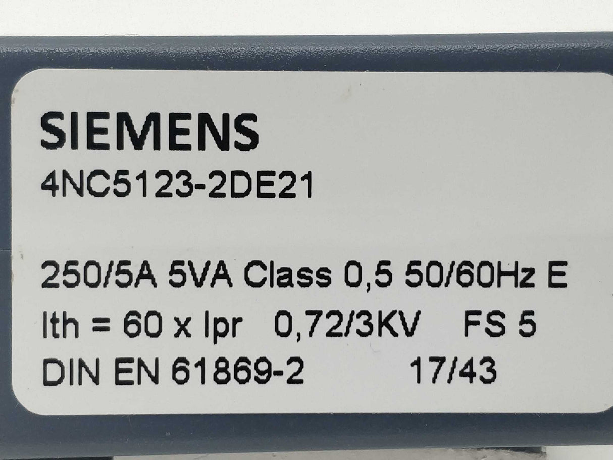 Siemens 4NC5123-2DE21 Current transformer