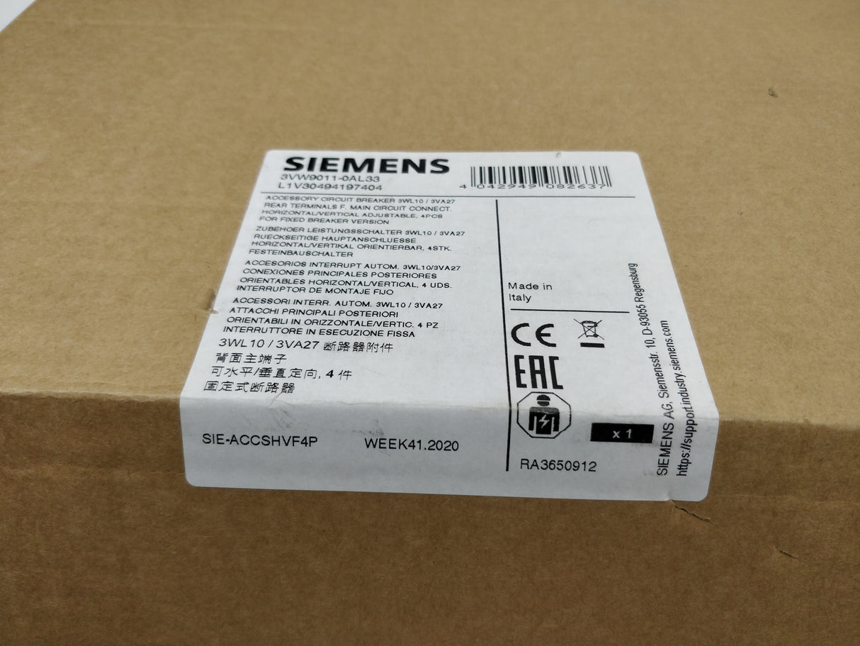 Siemens 3VW9011-0AL33 Rear main circuit