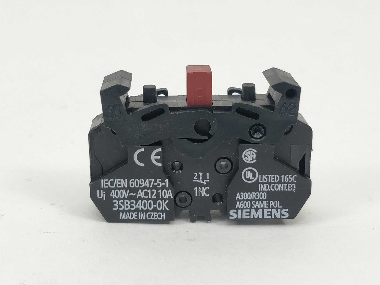 Siemens 3SB3400-0K Contact block 1NC