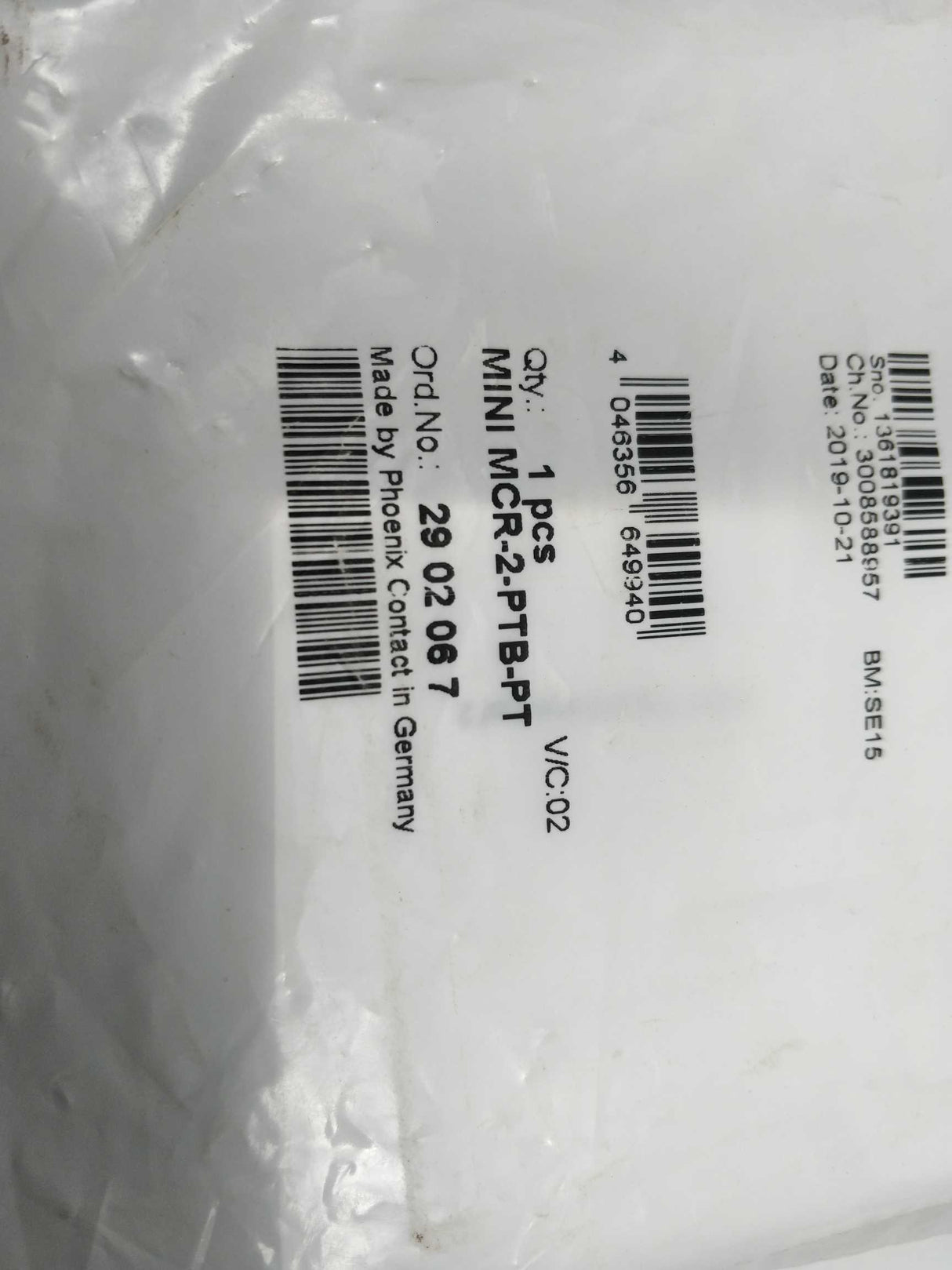 Phoenix Contact MINI MCR-2-PTB-PT. 2902067 MINI MCR-2-PTB-PT