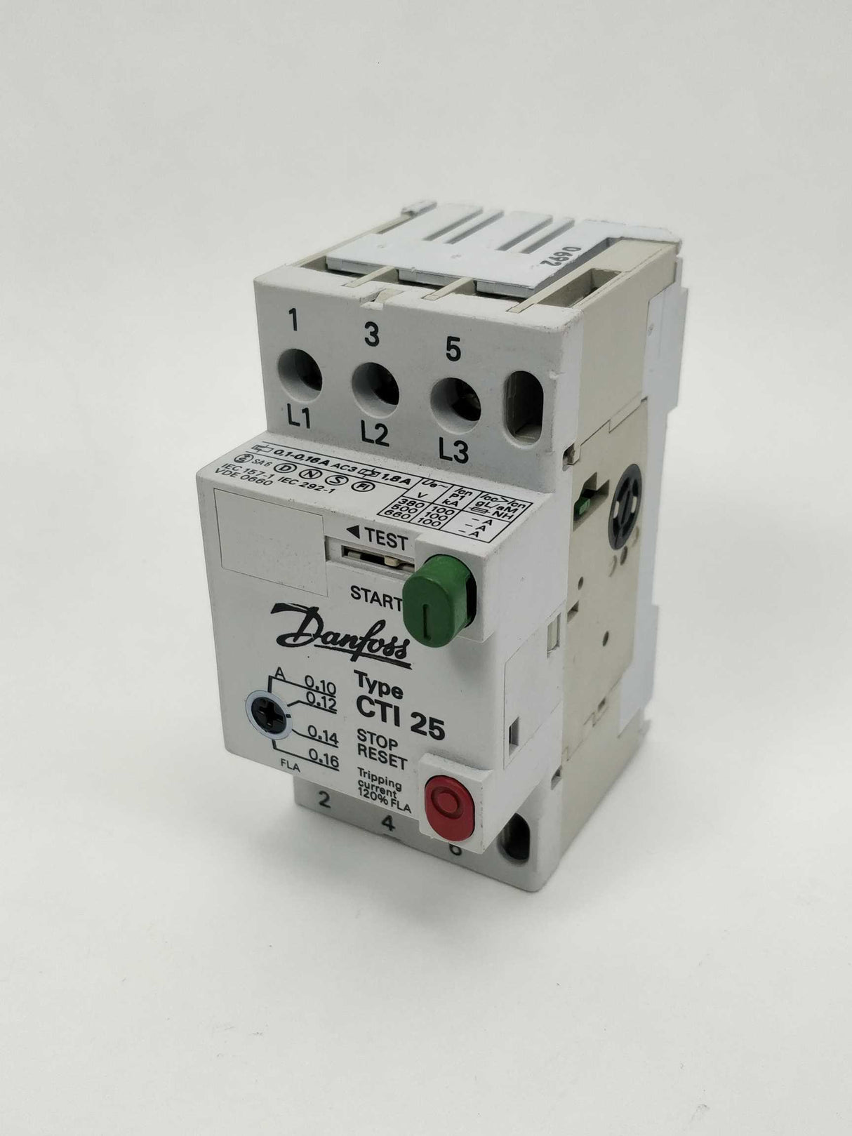 Danfoss 047B3140 Circuit Breaker , CTI 25M, 0.1-0.16 A