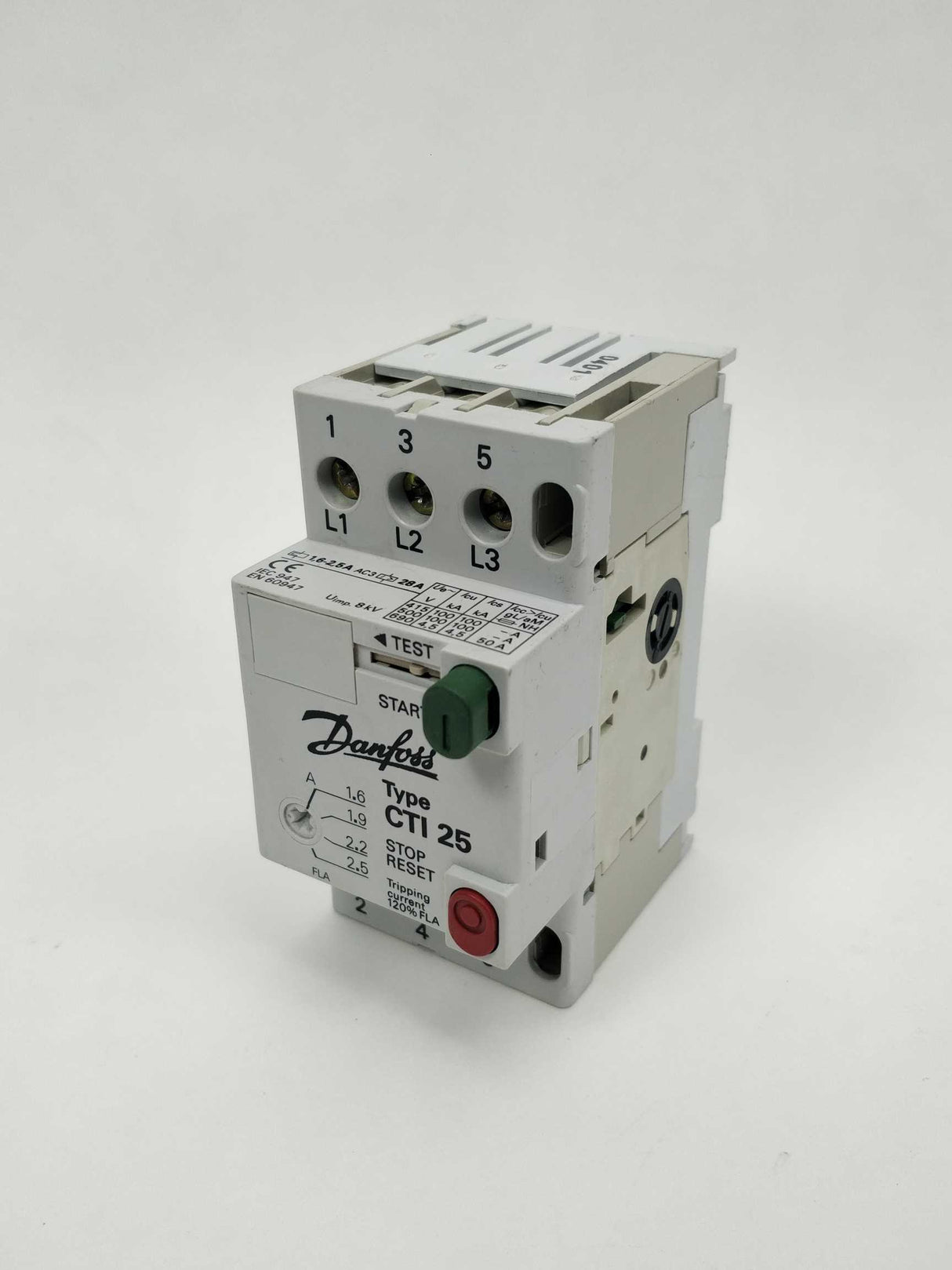 Danfoss 047B3026 CTI25 circuit breaker, 1.6-2.5 A