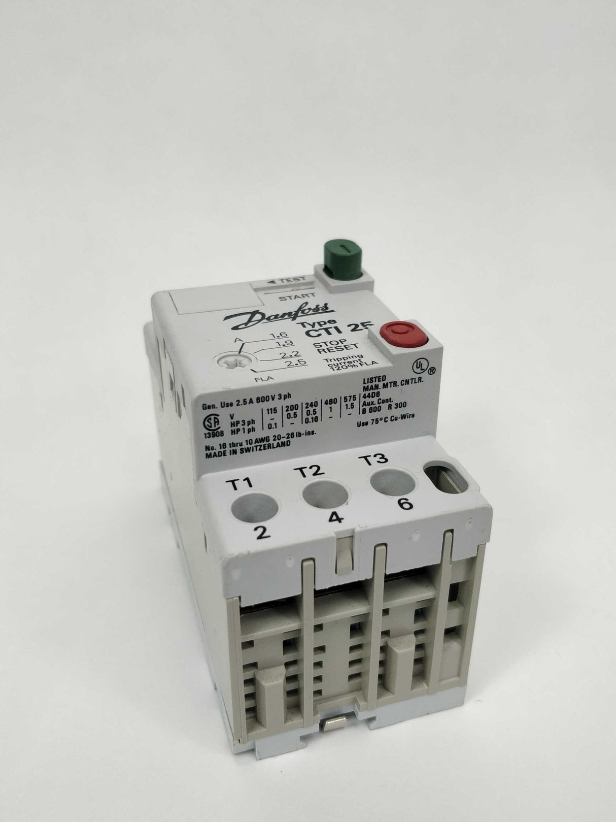 Danfoss 047B3026 CTI25 circuit breaker, 1.6-2.5 A