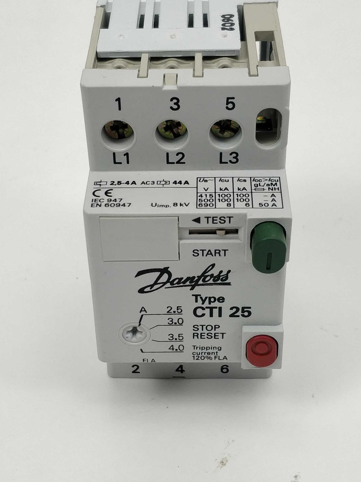 Danfoss 047B3147 CTI25, 2.5 - 4.0A, Circuit Breakers