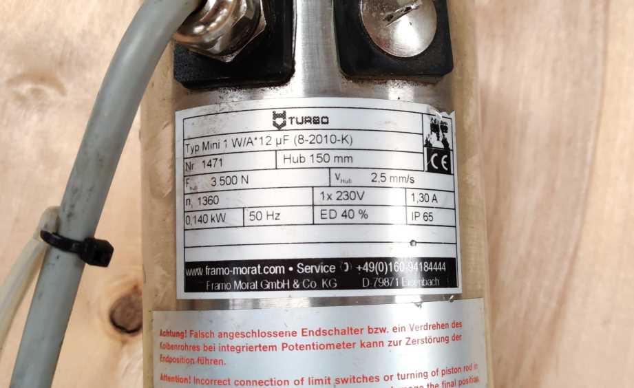 Framo Morat 1471 lifting spindle drive MINI 1/WA*12  (8-2010-K)