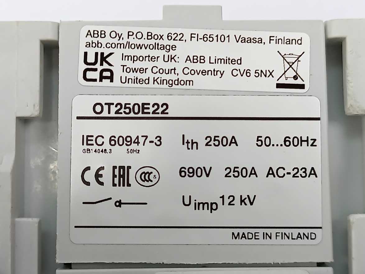 ABB 1SCA022723R0140 OT250E22