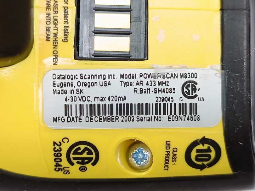 Psion Teklogix PM8300-AR433 Powwerscan M8300 AR 433MHz Cordless Barcode Scanner