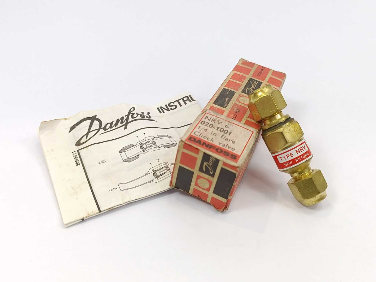Danfoss 020-1001 NRV 6 Check Valve 1/4 in Flare
