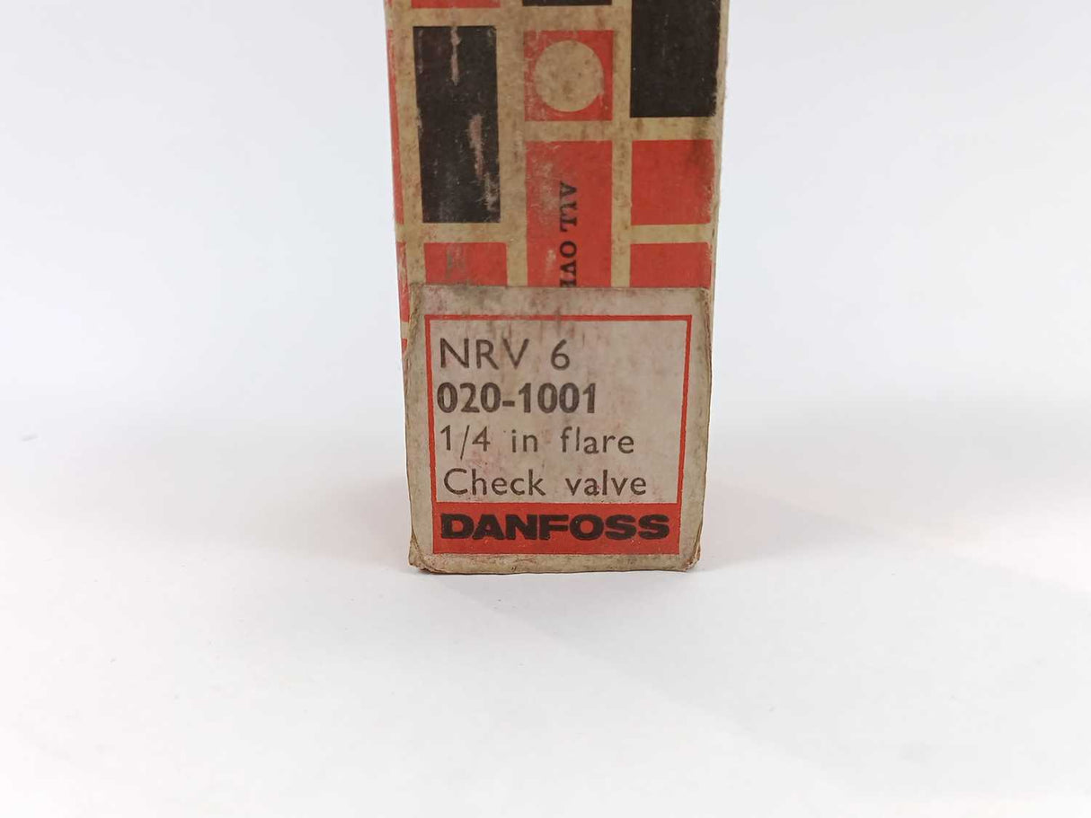 Danfoss 020-1001 NRV 6 Check Valve 1/4 in Flare
