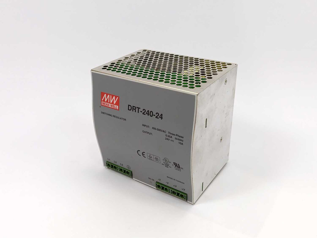 Mean Well DRT-240-24 Three Phase Industrial DIN RAIL Power Supply 24VDC 10A