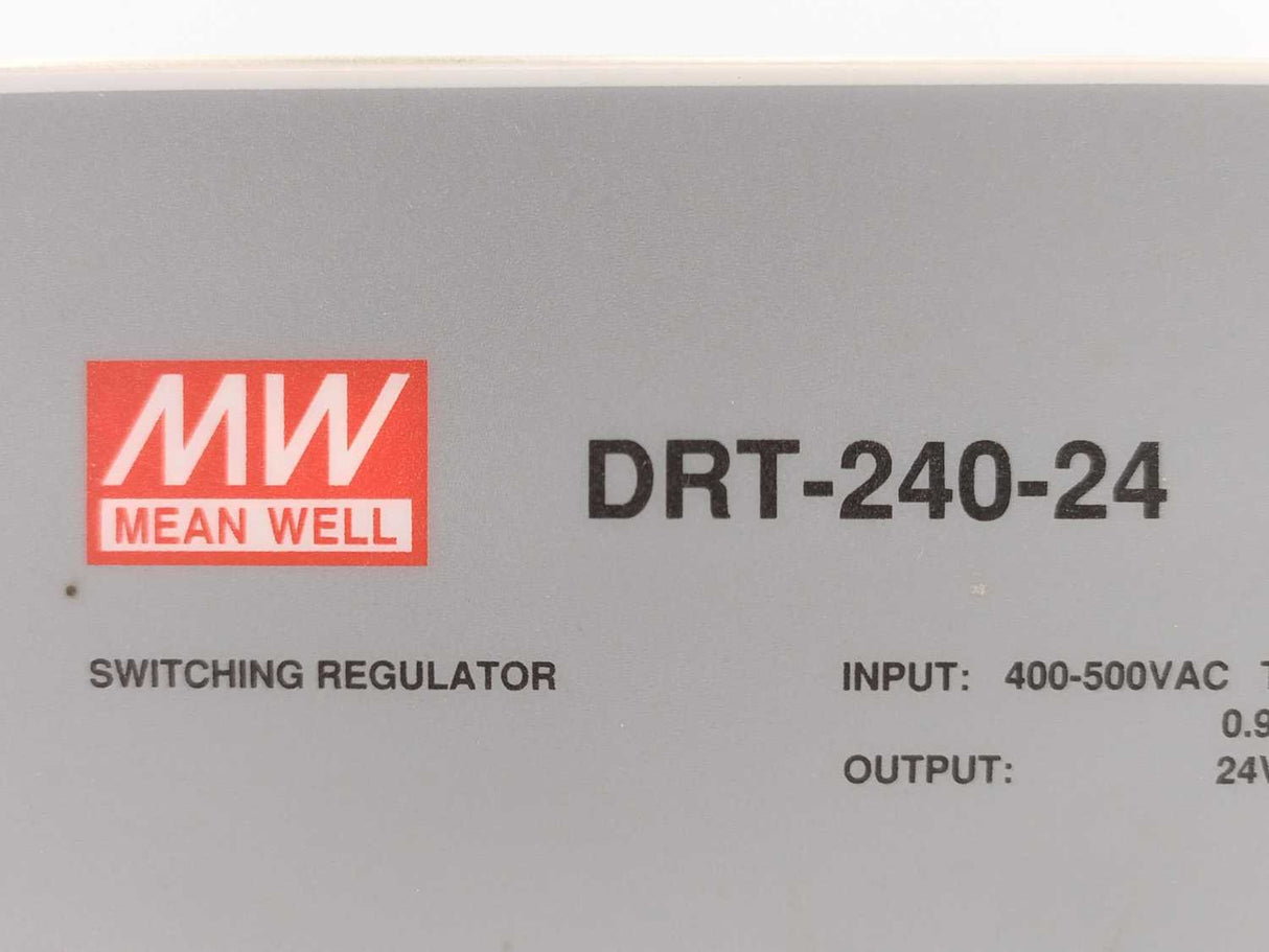 Mean Well DRT-240-24 Three Phase Industrial DIN RAIL Power Supply 24VDC 10A