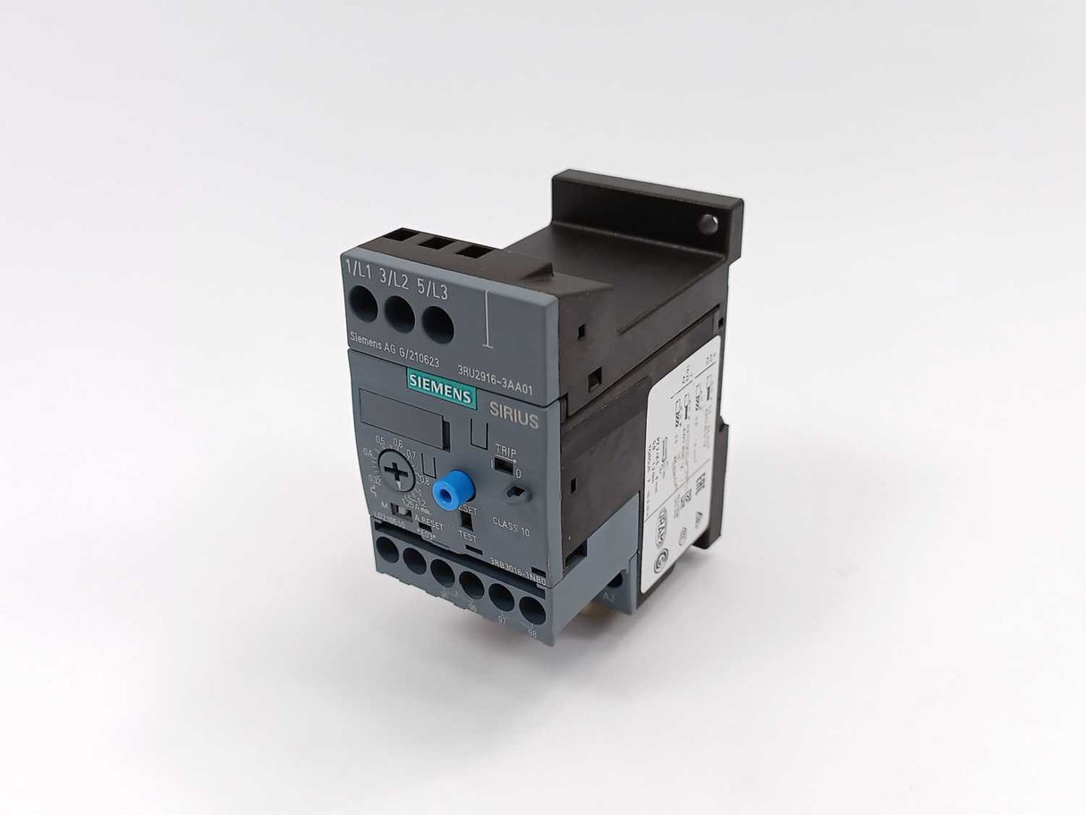 Siemens 3RB3016-1NB0 Overload Relay 0.32...1.25 w/ 3RU2916-3AA01