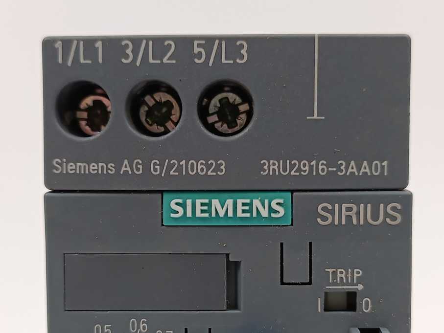 Siemens 3RB3016-1NB0 Overload Relay 0.32...1.25 w/ 3RU2916-3AA01