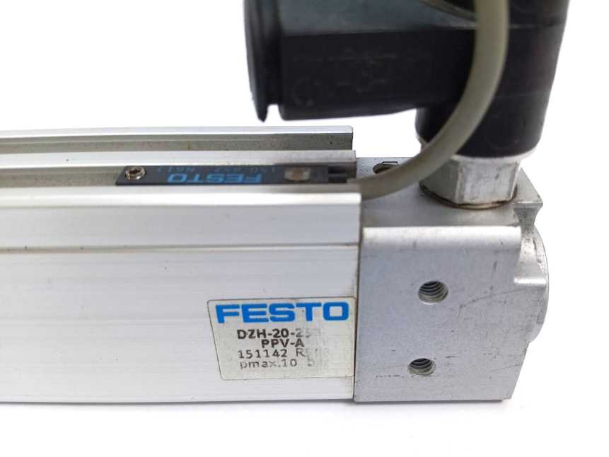 Festo 151142 DZH-20-250- Flat Linear Pneumatic Cylinder with Position Sensing