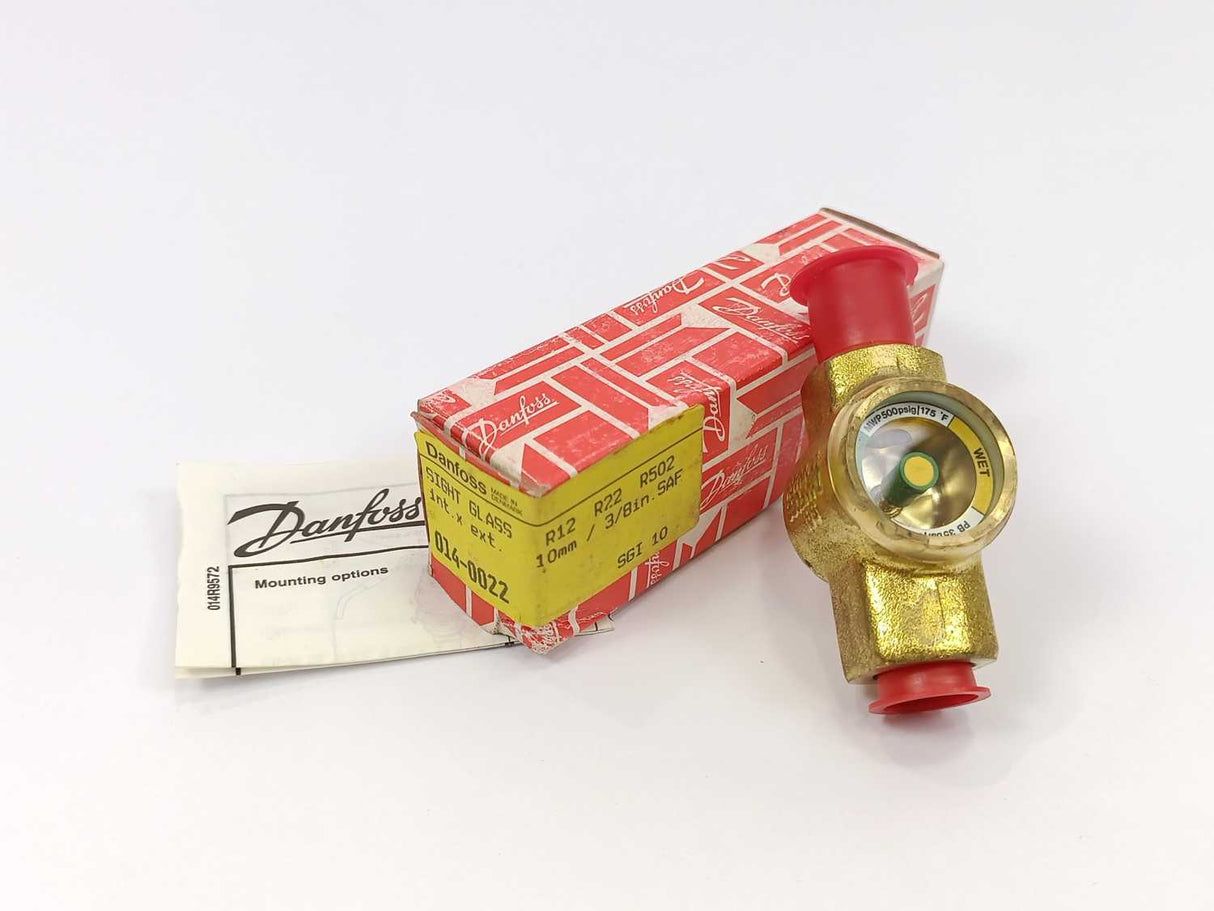 Danfoss 014-0022 SGI 10, Sight glass, Flare, 10 mm, Flare, 10 mm