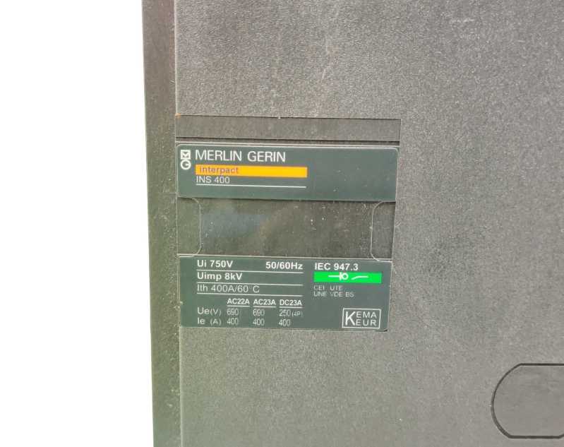 Merlin Gerin INS 400 Interpact Ui 750V x2