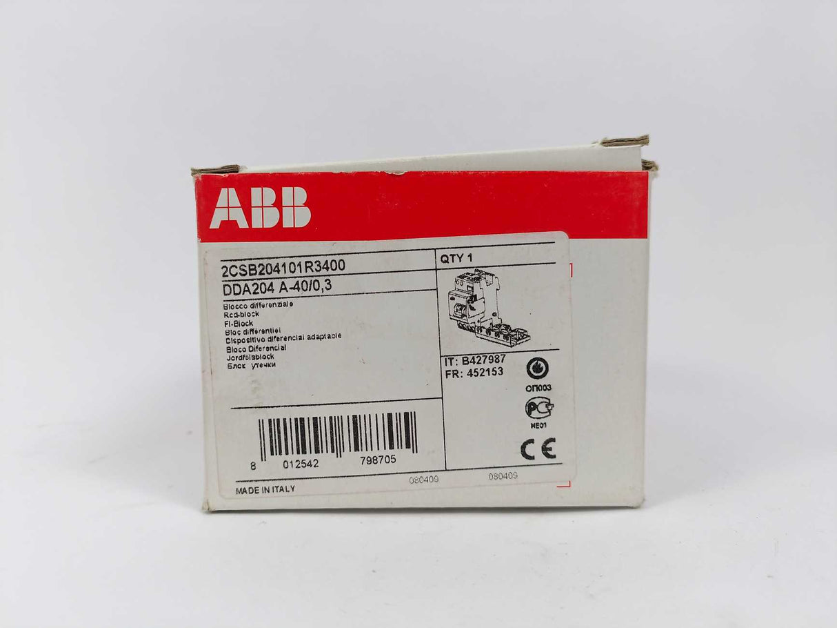 ABB 2CSB204101R3400 DDA204 A-40/0.3 RCD block