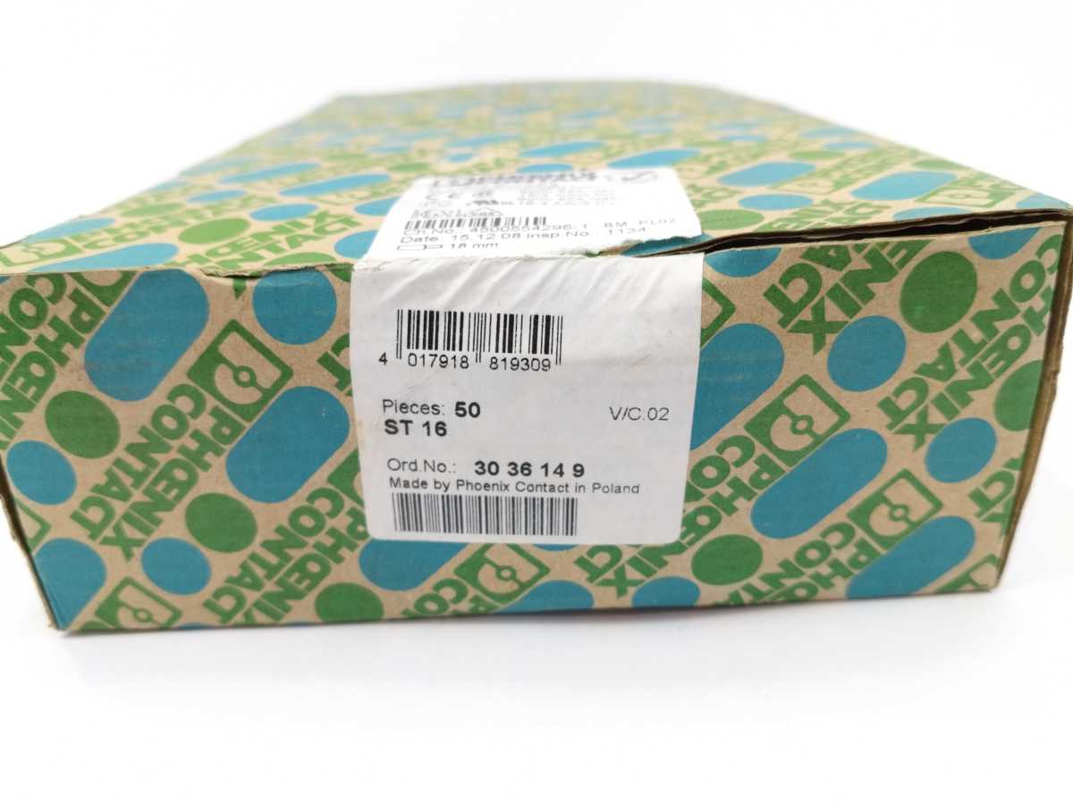 Phoenix Contact ST16 30 36 14 9, 800V 16mm2 50 Pcs.