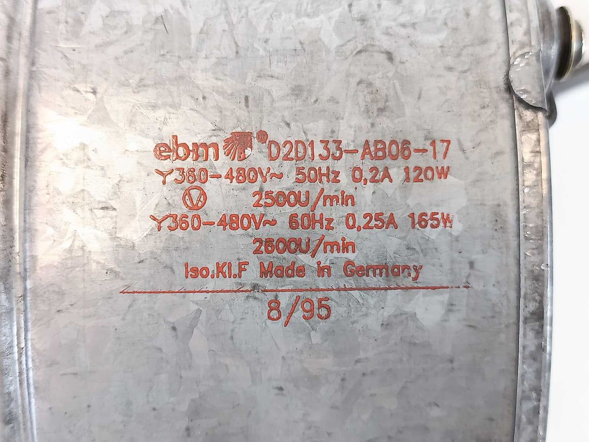 EBM D2D133-AB06-17 Fan 360-480V 50Hz 120W
