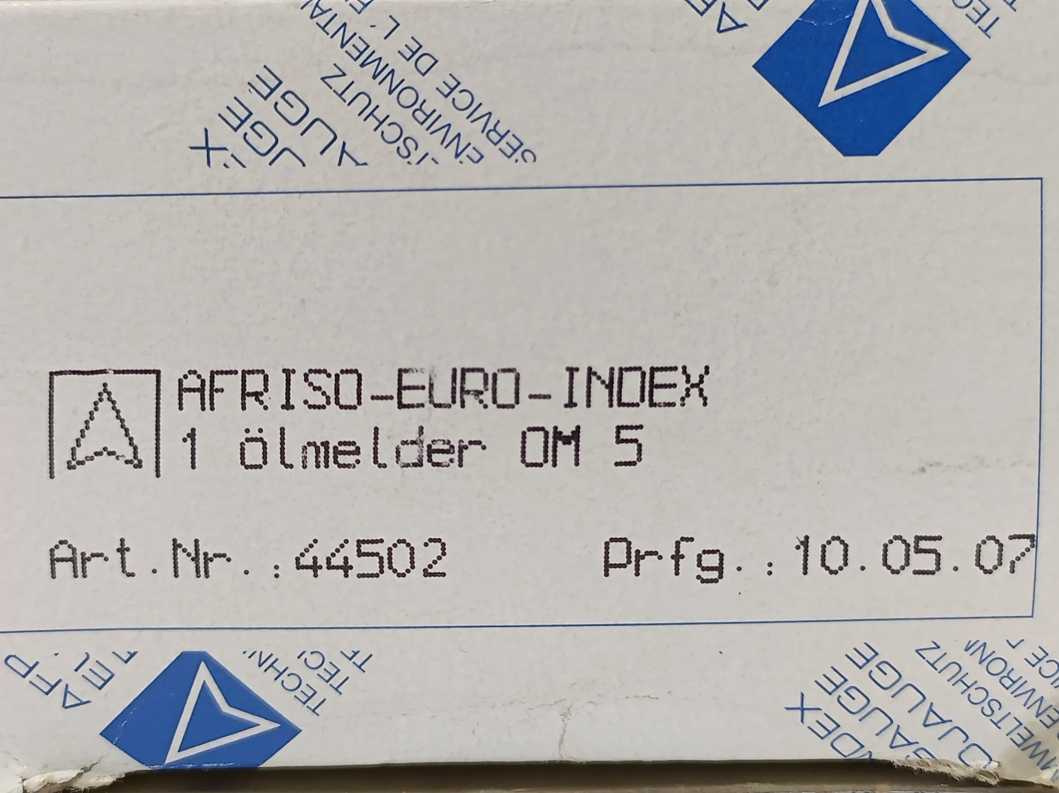 AFRISO-EURO-INDEX 44502 Oil/water alarm unit OM 5 AC 230 V Z-65.40-214