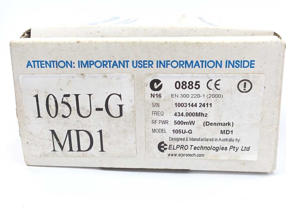 ELPRO Technologies 105U-G MD1 Wireless Gateway 500mW 434.000Mhz