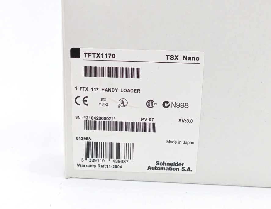 Schneider / Telemecanique TFTX1170 PLC Programming Terminal
