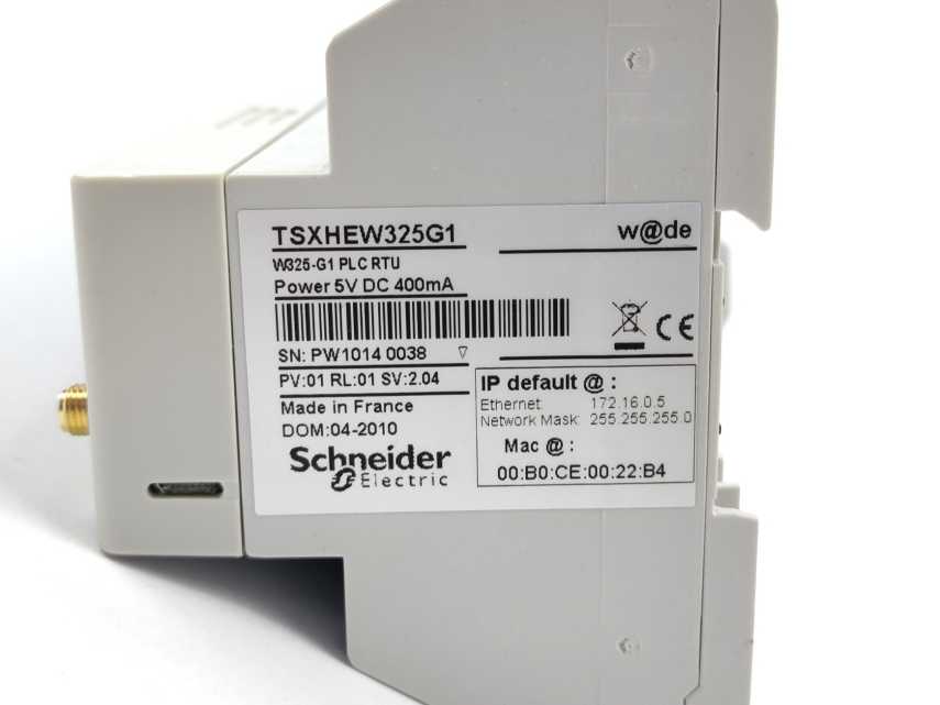 Schneider Electric TSXHEW325G1 W325-G1 PLC RTU W@de PV:0.1 SV:2.04
